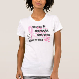 Kämpfer-Überlebende Aquarell-Rosa-Band genommen T-Shirt