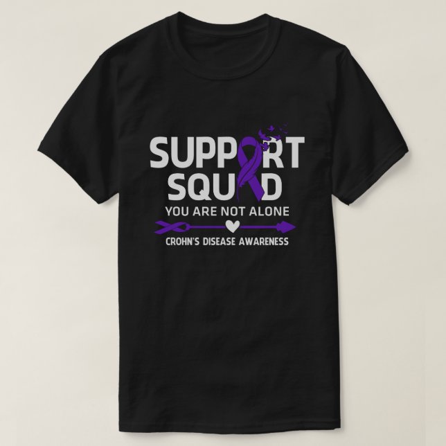 Kämpfer unterstützen Krohn's Disease Awareness Fe T-Shirt (Design vorne)