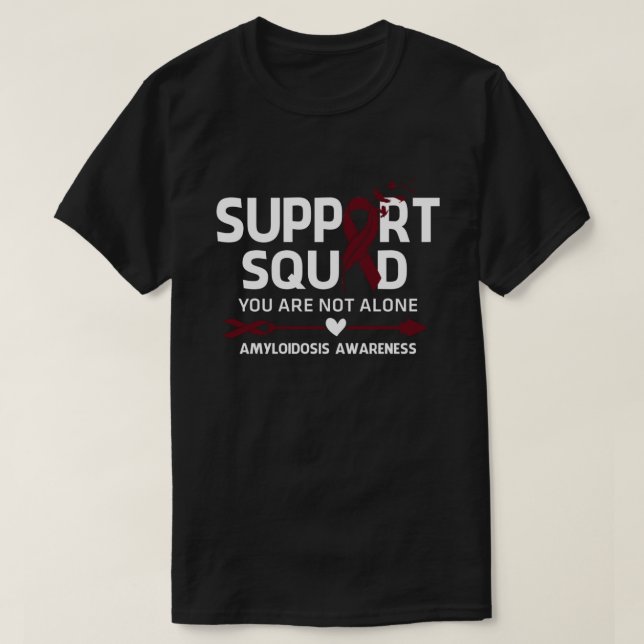 Kämpfer-Unterstützung Amyloidose-Bewusstsein T-Shirt (Design vorne)