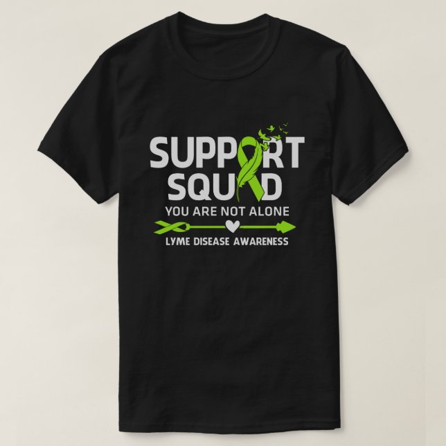 Kämpfer-Unterstützung Squad Lyme-Krankheit Bewusst T-Shirt (Design vorne)