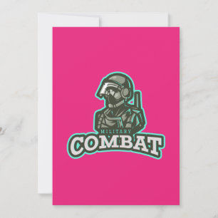 Kampfesports-Emblem Digital Warrior-Logo Einladung