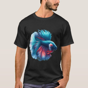Kampffisch-Blumen-Illustration T-Shirt