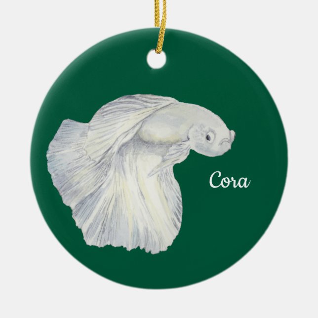 Kampffisch Keramik Ornament (Vorne)