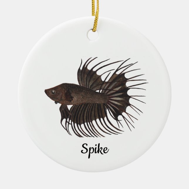Kampffisch Keramik Ornament (Vorne)