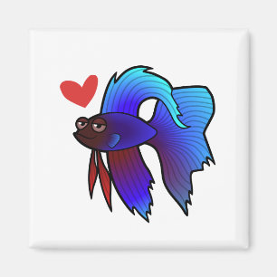 Kampffisch / Siamesischer Kampffisch Liebe Magnet