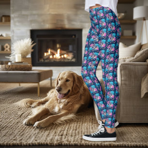 Kampffisch Siamesischer Kampffisch Lotuswellen Bla Leggings