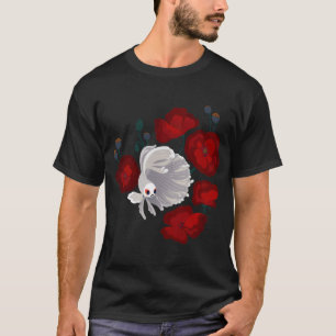 Kampffische und Mohnblumen T-Shirt
