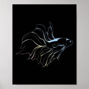 Kampffischliebhaber Siamesischer Kampffisch Aquari Poster