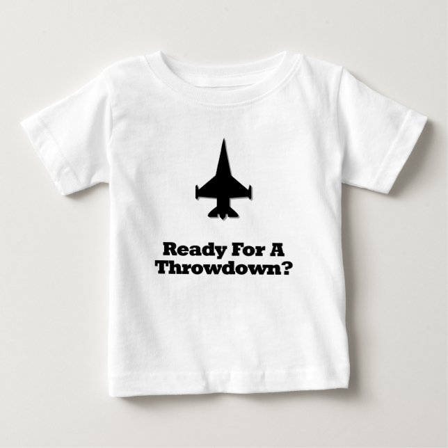 Kampfflugzeug bereit für einen Absturz Baby T-shirt (Vorderseite)