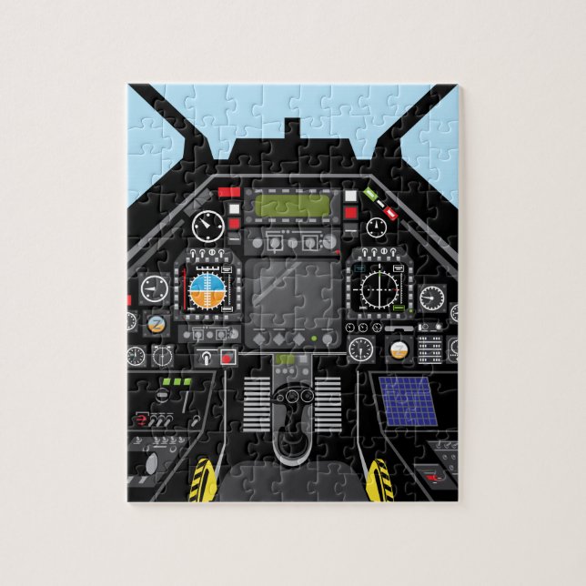 Kampfflugzeug-Cockpit (Vertikal)