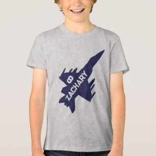 Kampfflugzeug-Flugzeug Geburtstagsgeschenk-Shirt Tri-Blend Shirt