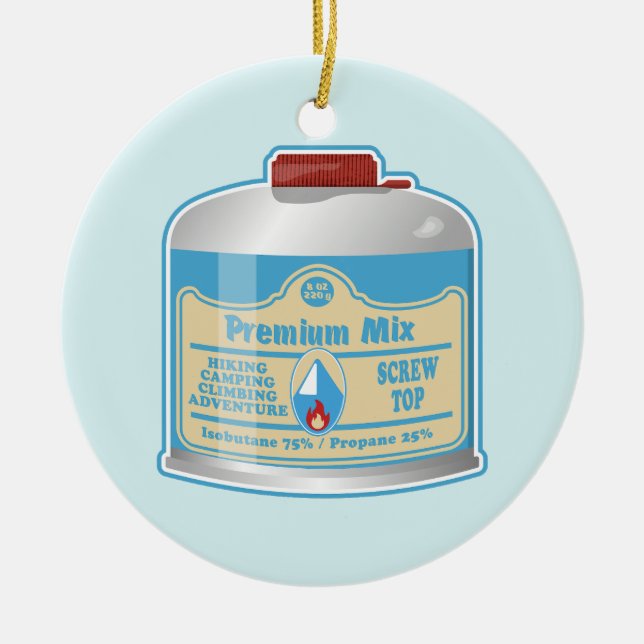 Kampfflugzeug-Kanister-Propan-Isobutan Keramik Ornament (Vorne)