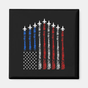 Kampfflugzeug USA-Flagge 4. Juli Patrioti Magnet