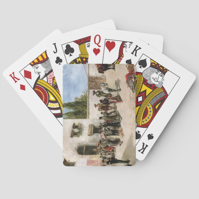 Kampfflugzeuge, die sich auf den Kampf vorbereiten Spielkarten (Rückseite)