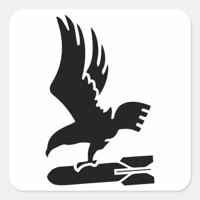 Kampfgeschwader 2 (1./KG 2) Insignien Quadratischer Aufkleber (Vorderseite)