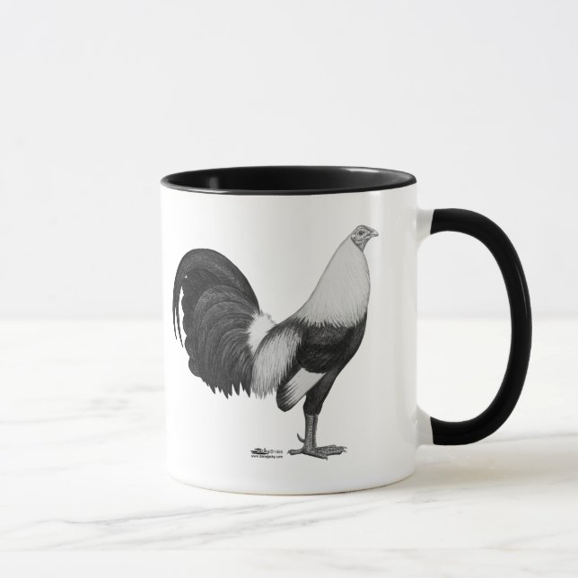 Kampfhahn Grau Duckwing Tasse (Rechts)