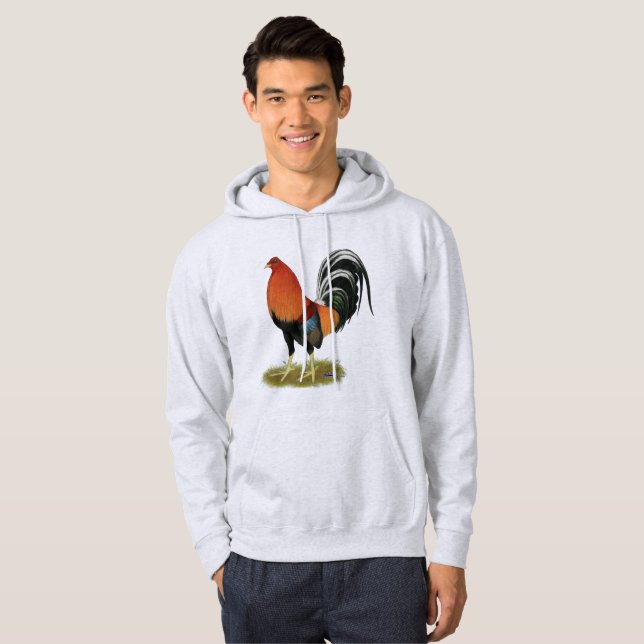 Kampfhahn-Wheaten Hahn Hoodie (Vorne ganz)