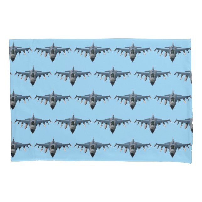 Kampfjet Kissenbezug (Vorderseite-Links)