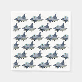 Kampfjet Militärflugzeuge Geburtstag Serviette