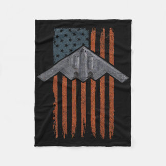Kampfjet und B-2 Spirit Bomber Patriotische Kunst Fleecedecke