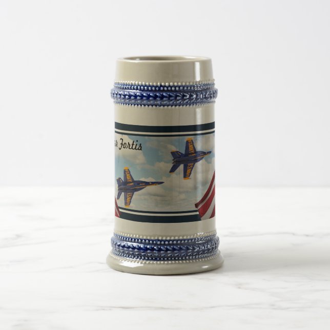 Kampfjets der Marine Angels Super Hornets  Bierglas (Mittel)