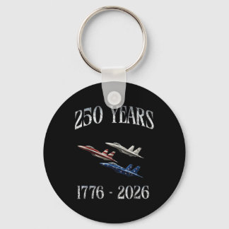 Kampfjets Flagge 250 Jahre 1776-2026 250. Geburtst Schlüsselanhänger