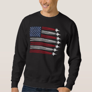 Kampfjets mit US-amerikanischer Flagge 4. Juli 201 Sweatshirt