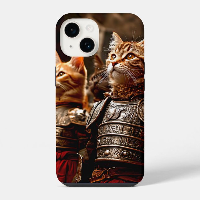Kampfkatzen iPhone 14 Hülle (Rückseite)