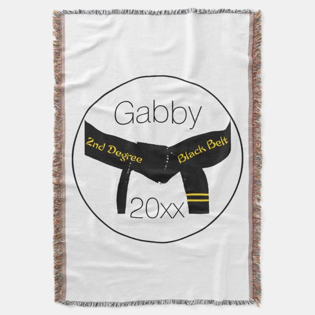 Kampfkunst 2. Grad Black Belt Decke (Vorderseite Vertikal)