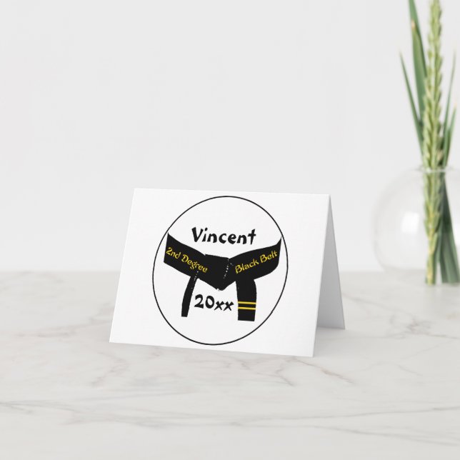 Kampfkunst 2. Grad Black Belt Karte (Vorderseite)