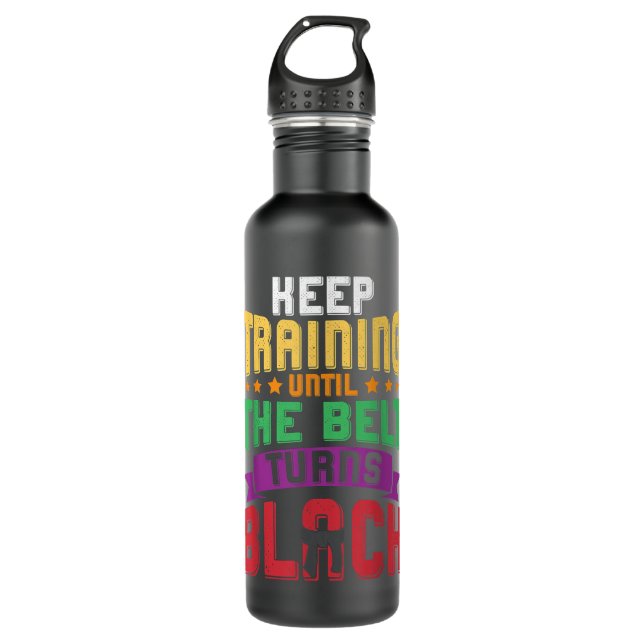 Kampfkunst Behalte Training, bis der Gürtel sich s Edelstahlflasche (Vorderseite)