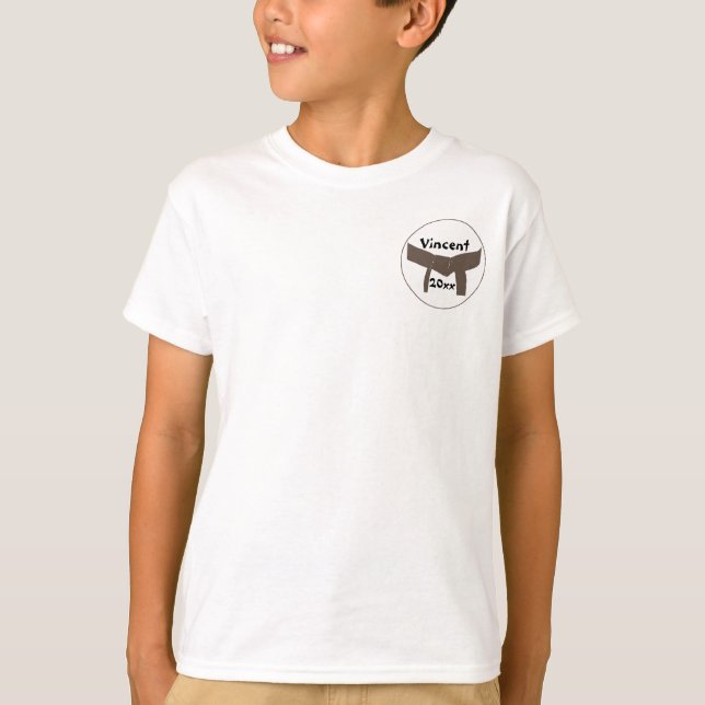 Kampfkunst-Brown-Gurt T-Shirt (Vorderseite)