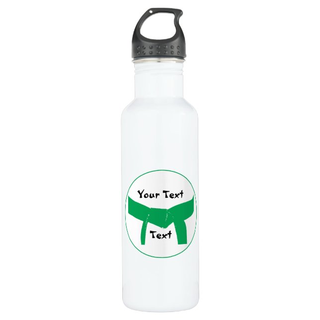 Kampfkunst-grüner Gürtel Edelstahlflasche (Vorderseite)