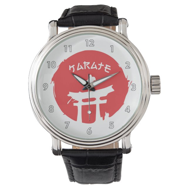 Kampfkunst Karate Armbanduhr (Vorderseite)