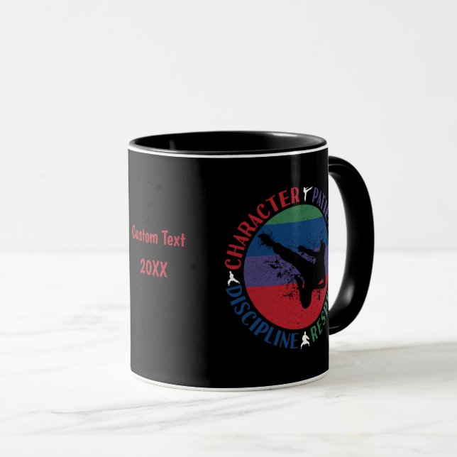 Kampfkunst - Karate-Grundwerte Tasse (VorderseiteRechts)