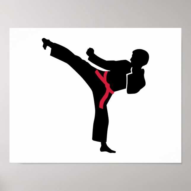 Kampfkunst Karate Kick Poster (Vorne)