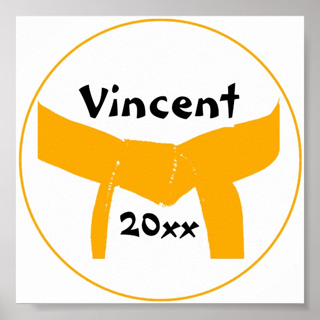 Kampfkunst Orange Belt Poster (Vorne)