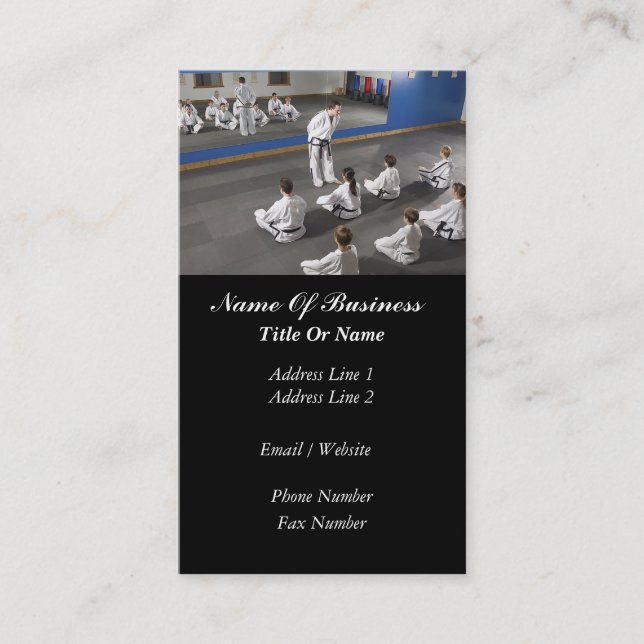 Kampfkunst-SchulVisitenkarte Visitenkarte (Vorderseite)