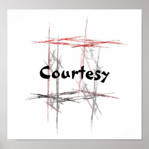 Kampfkunst Taekwondo Tenets Courtesy Poster