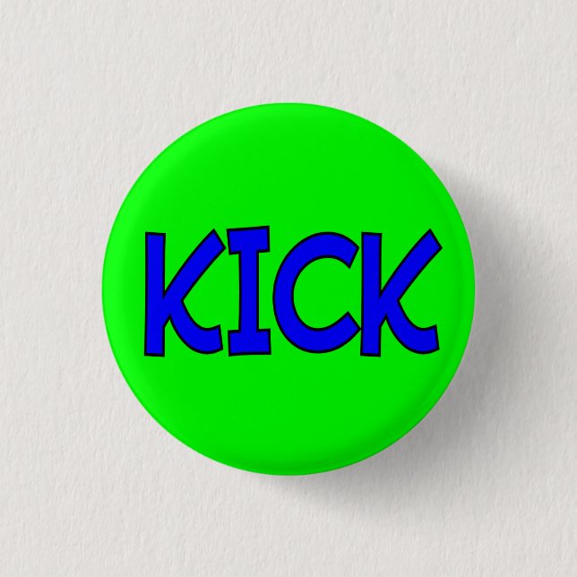 Kampfkunst-Tritt-Knopf Button (Vorderseite)