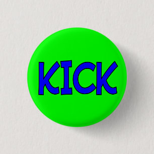 Kampfkunst-Tritt-Knopf Button