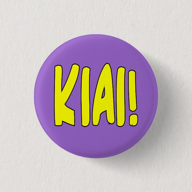Kampfkünste Kiai Knopf Button (Vorderseite)