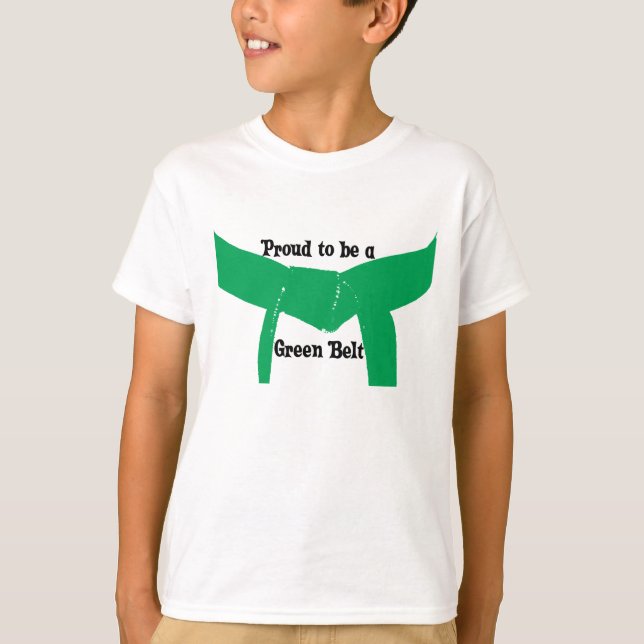 Kampfkünste stolz, ein grüner Gürtel zu sein T-Shirt (Vorderseite)