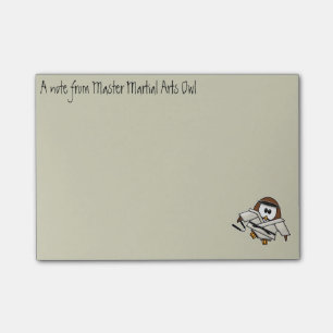 Kampfkunsteule Post-it Klebezettel