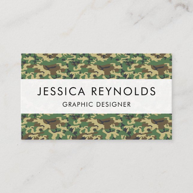 Kampflage Muster, Militärmuster, Camouflage, Armee Visitenkarte (Vorderseite)