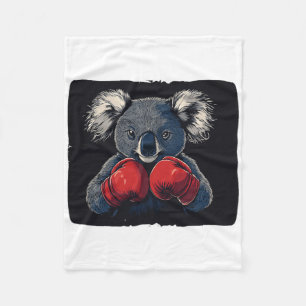 Kampfnacht mit Koala-Bär im Handschuh-Kostüm Fleecedecke