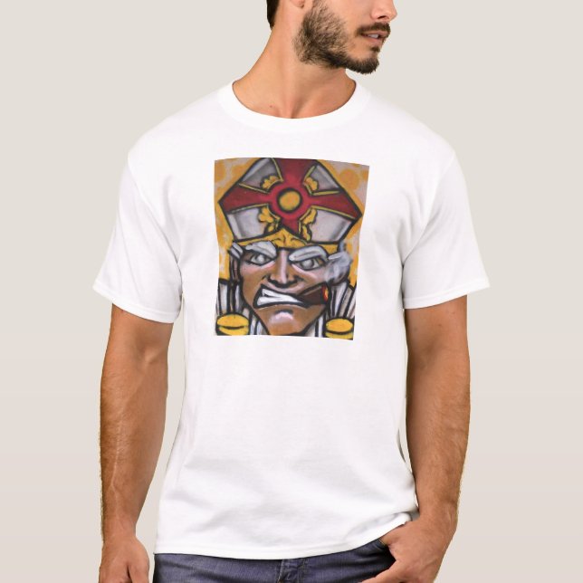 Kampfpapst durch piklz T-Shirt (Vorderseite)