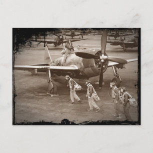 Kampfpilotenausbildung auf P-47-Donnerbolzen Postkarte