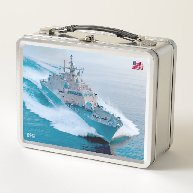 KAMPFSCHIFF - LCS METALL BROTDOSE (Vorderseite)