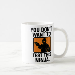 Kampfsport Boxen Ninja Gefahr Schablone Grafik Kaffeetasse